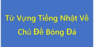 Từ Vựng Tiếng Nhật Về Chủ Đề Bóng Đá