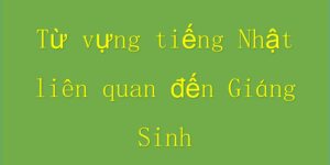 Từ vựng tiếng Nhật liên quan đến Giáng Sinh