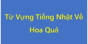 Từ Vựng Tiếng Nhật Về Hoa Quả