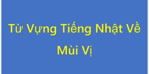 Từ Vựng Tiếng Nhật Về Mùi Vị