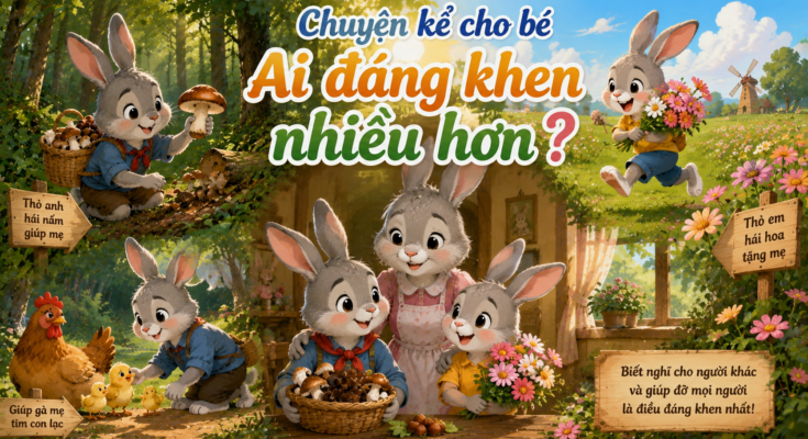 Chuyện kể cho bé Ai đáng khen nhiều hơn