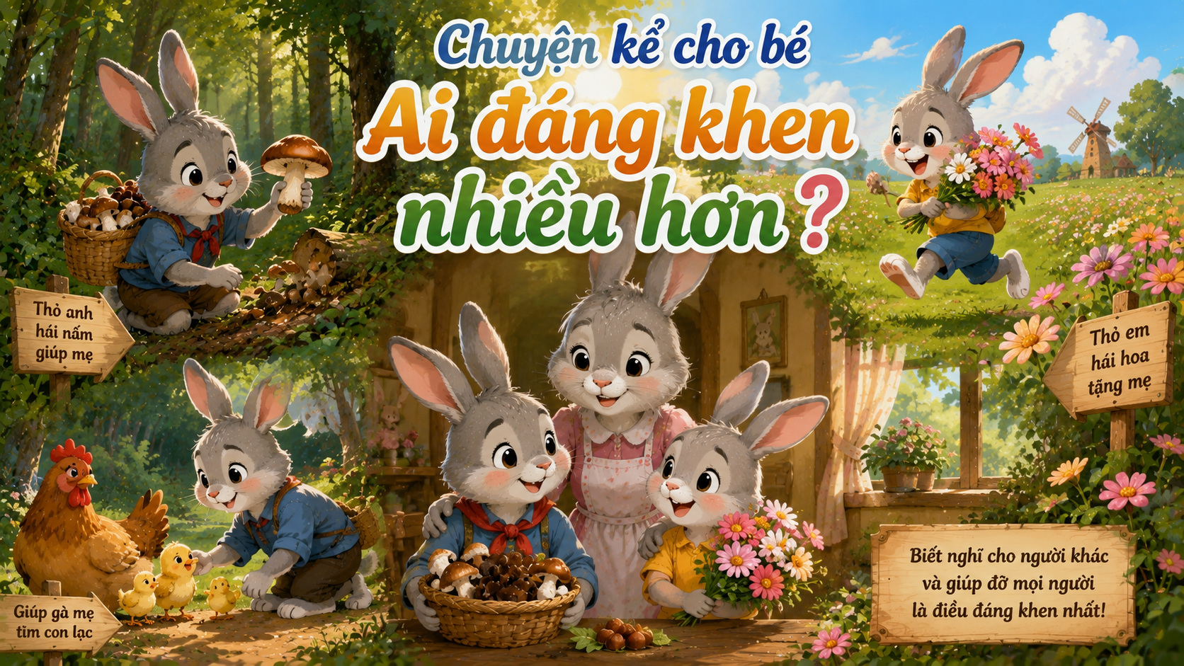Chuyện kể cho bé Ai đáng khen nhiều hơn
