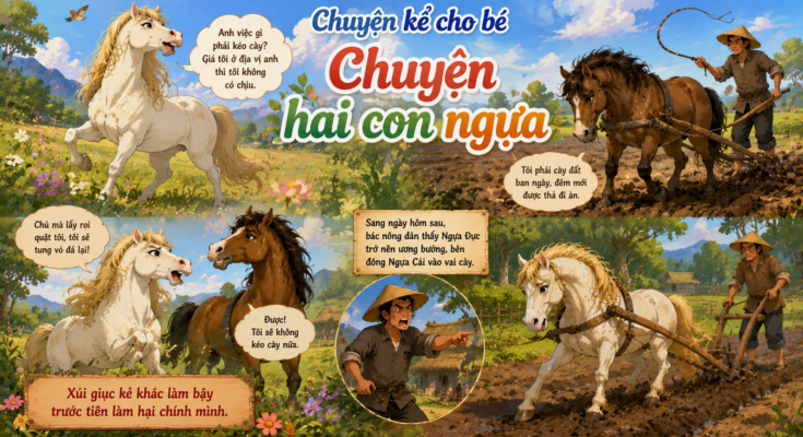 Chuyện kể cho bé Chuyện hai con ngựa.