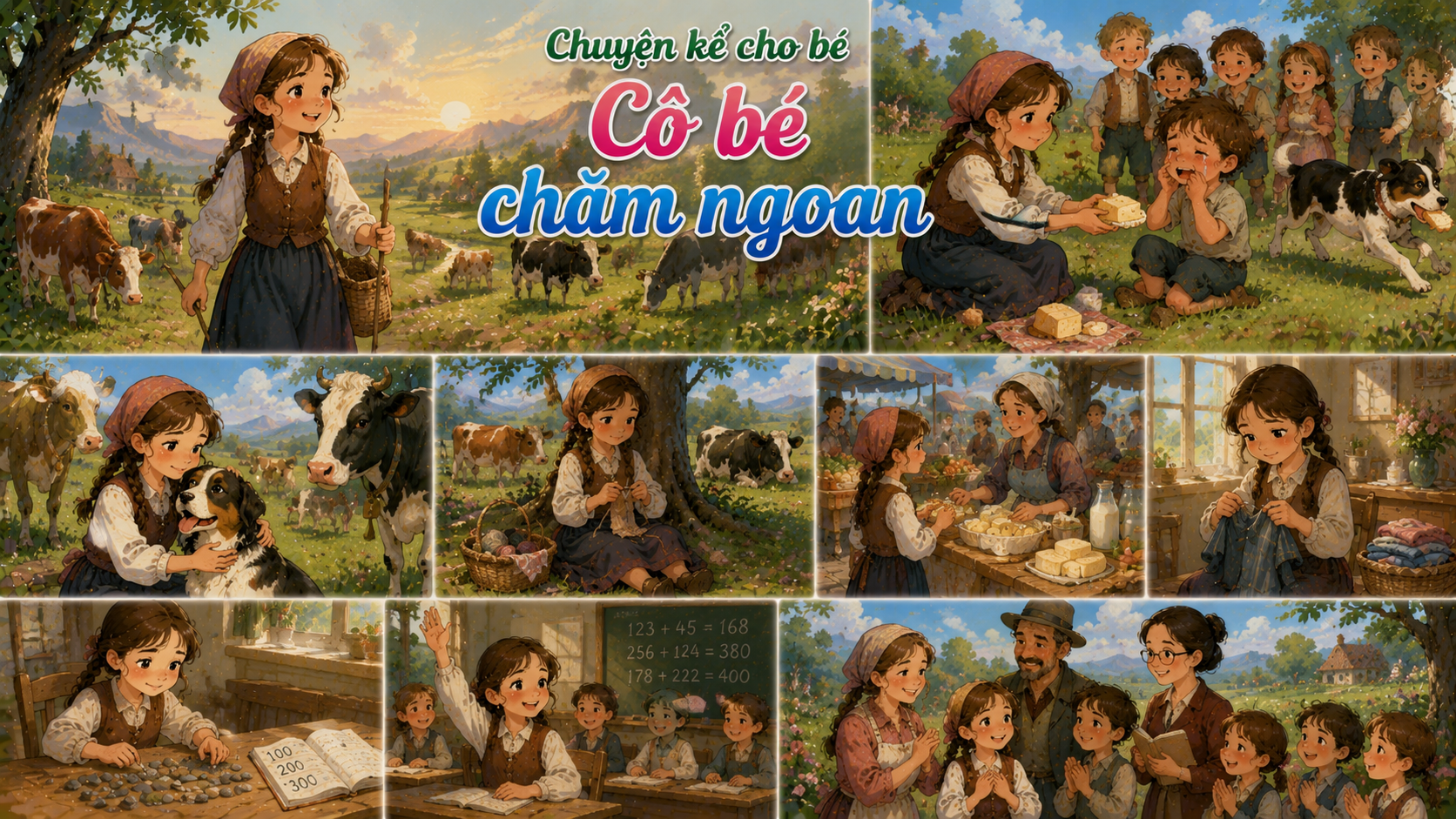 Chuyện kể cho bé Cô bé chăm ngoan