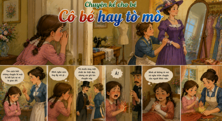 Chuyện kể cho bé Cô bé hay tò mò