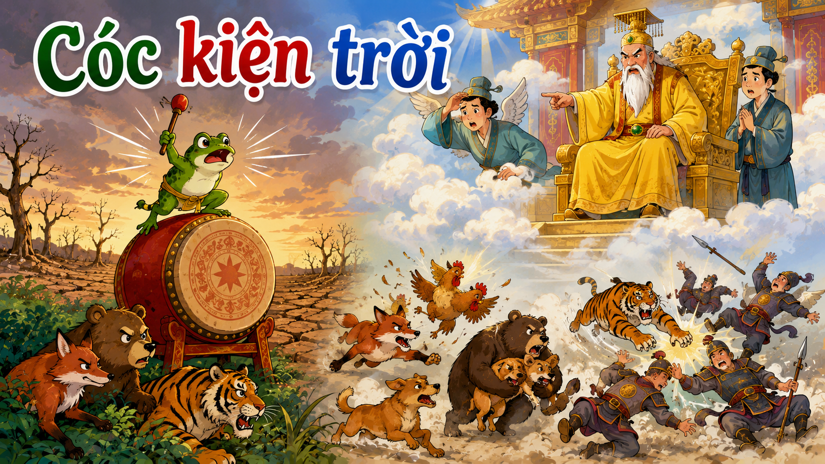 Truyện cổ tích Cóc kiện trời