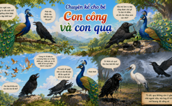 Chuyện kể cho bé Con công và con quạ