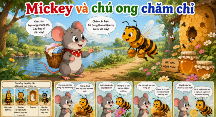 Chuyện kể cho bé Mickey và chú ong chăm chỉ