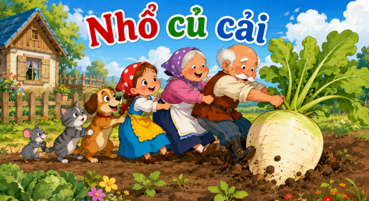 Chuyện kể cho bé Nhổ củ cải