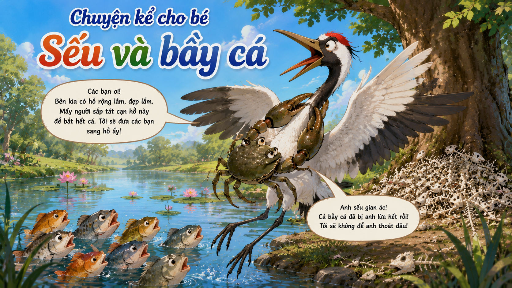 Chuyện kể cho bé Sếu và bầy cá