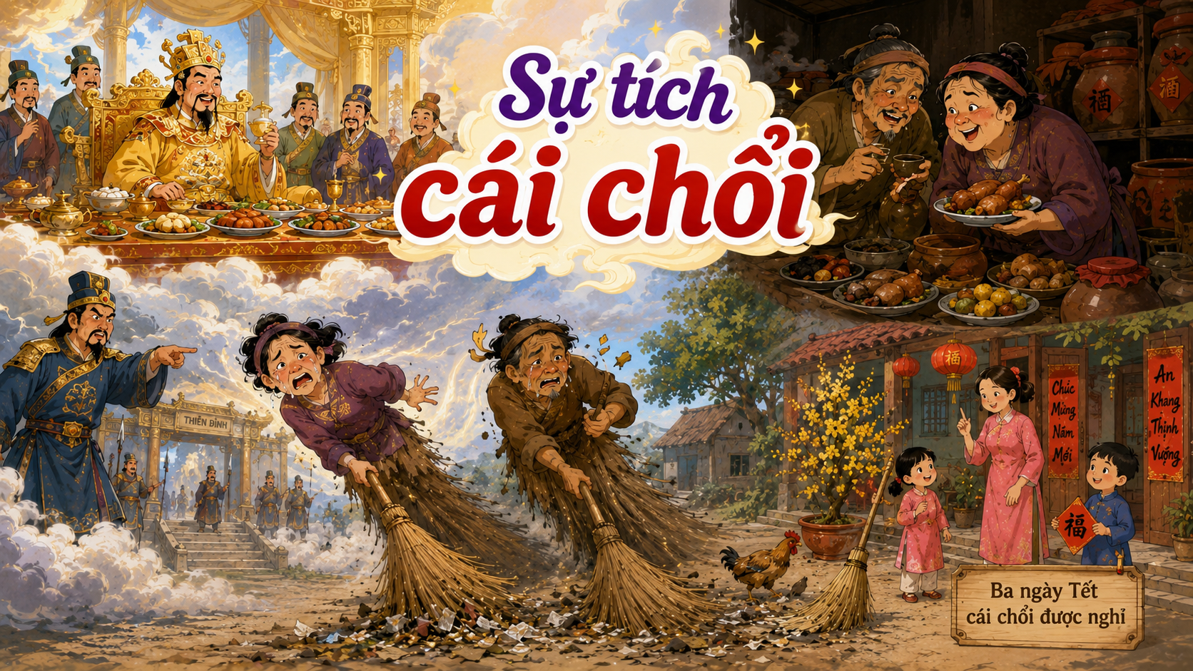 Truyện cổ tích Sự tích cái chổi