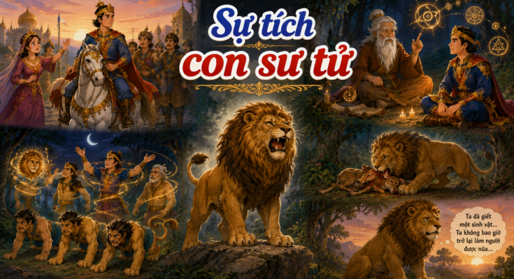 Truyện cổ tích Sự tích con sư tử