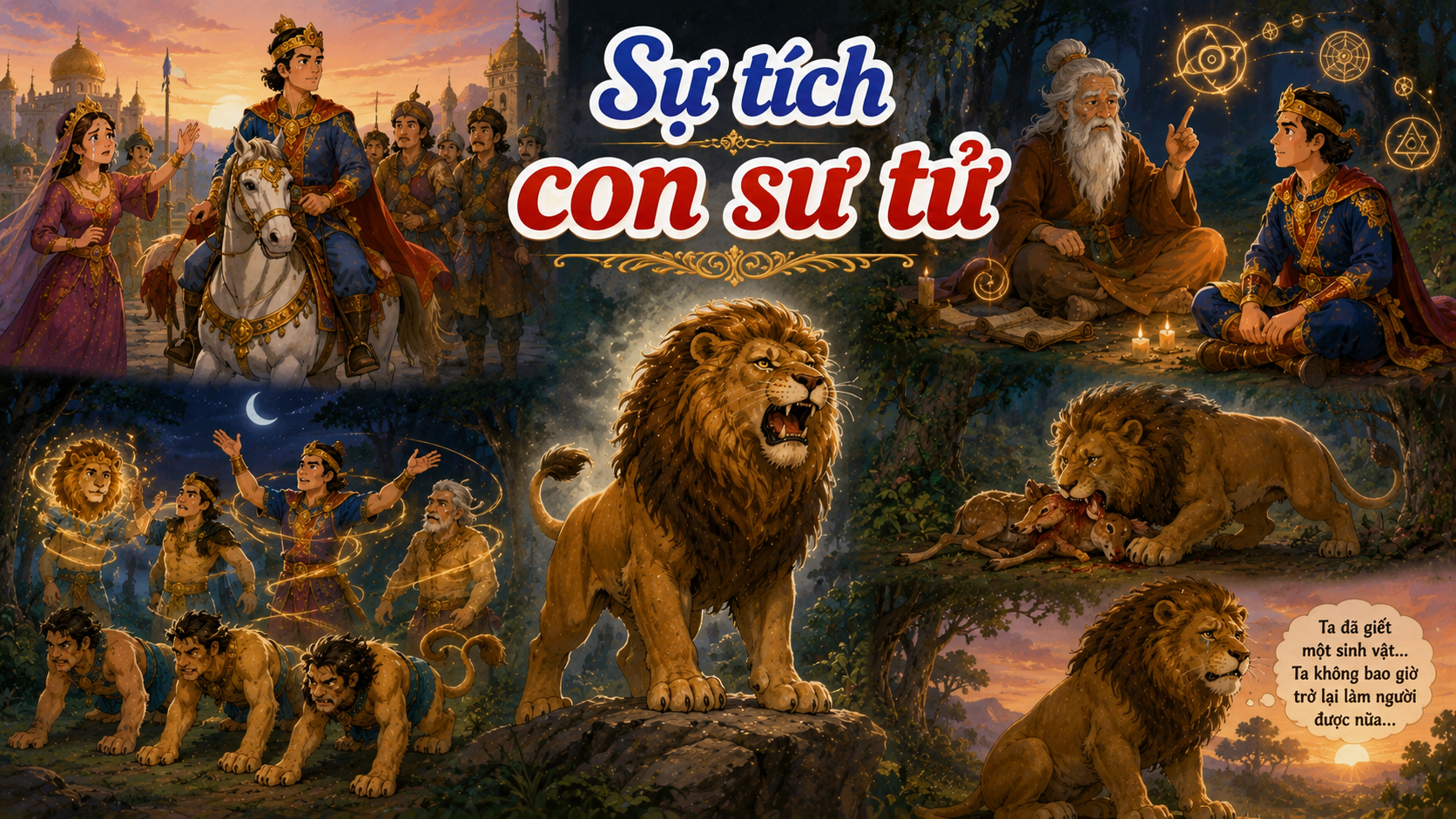 Truyện cổ tích Sự tích con sư tử