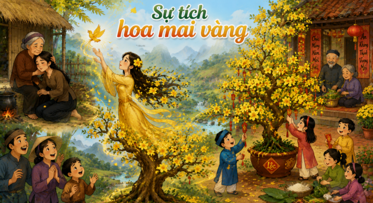 Truyện cổ tích Sự tích hoa mai vàng