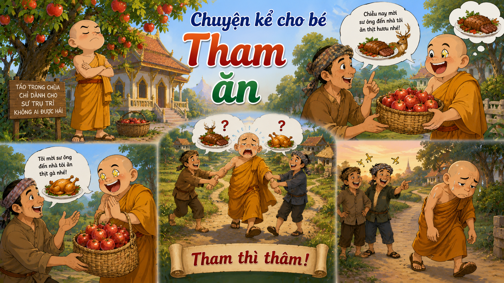 Chuyện kể cho bé Tham ăn