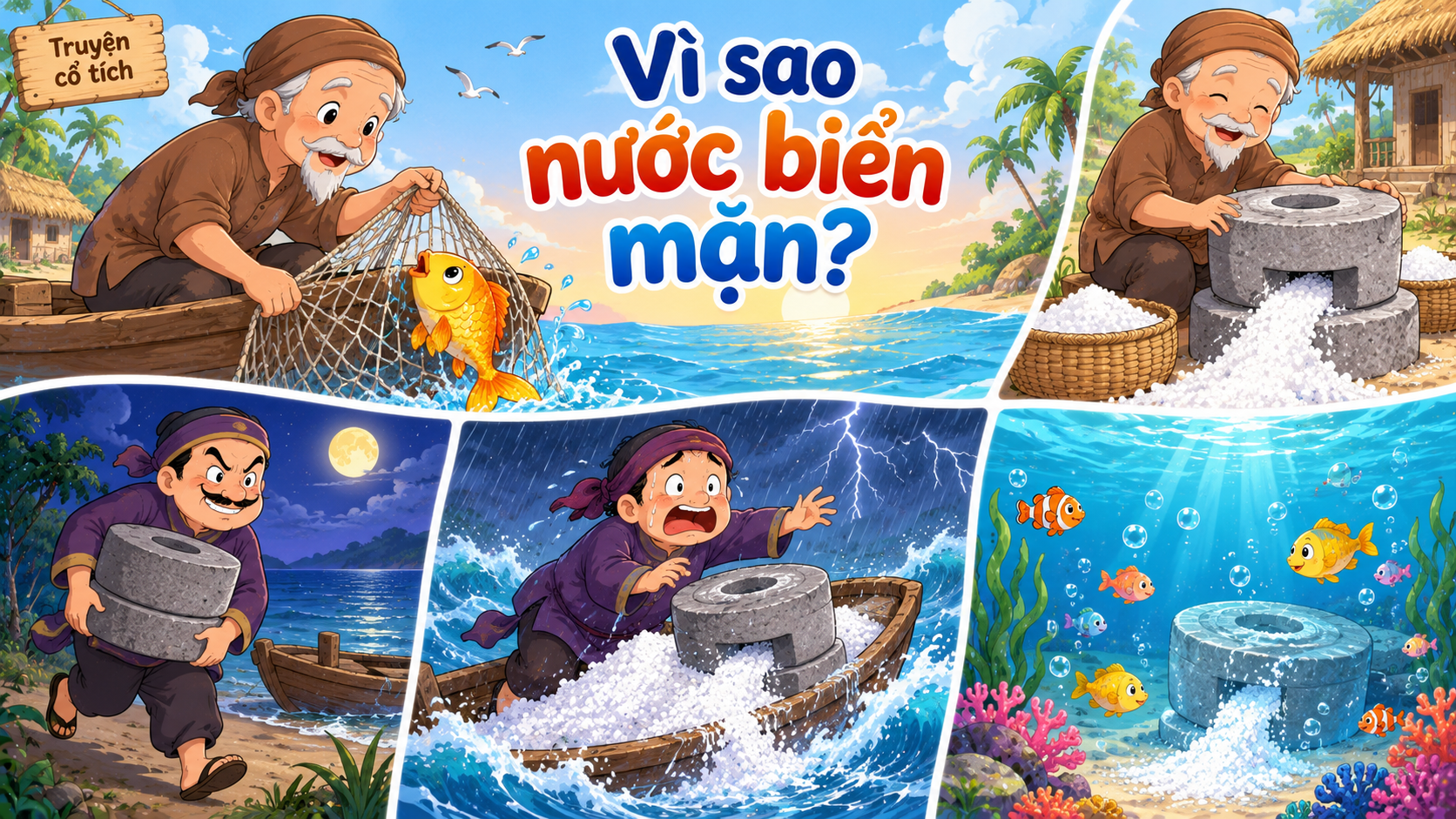 Truyện cổ tích Vì sao nước biển mặn?