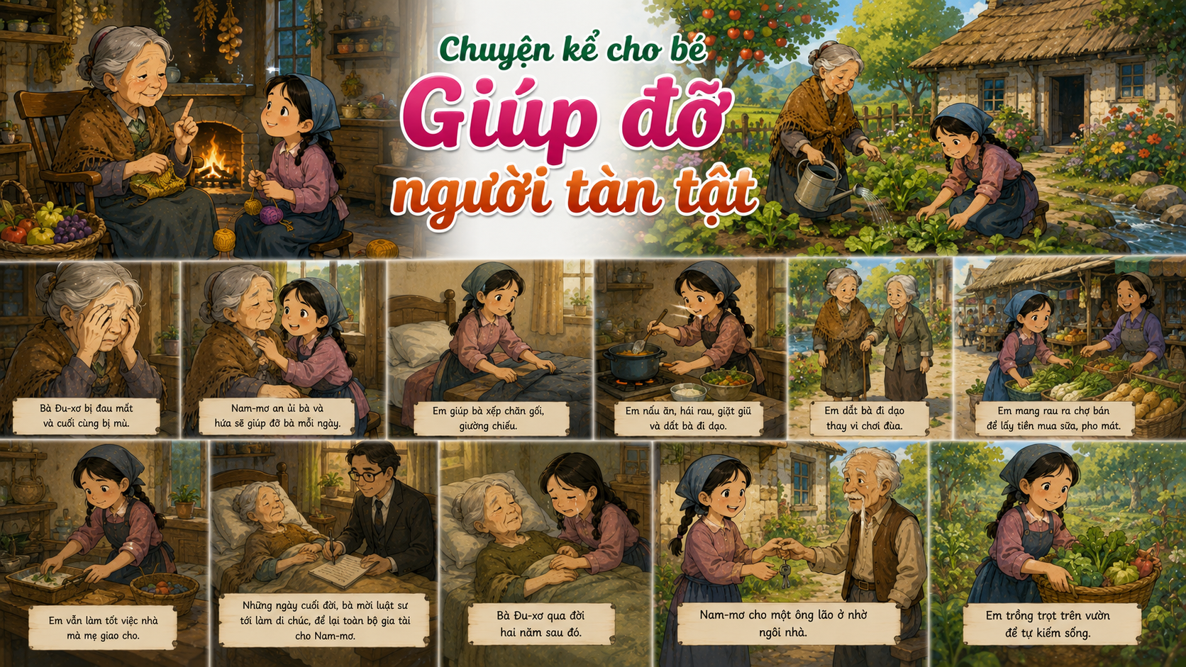 Chuyện kể cho bé Giúp đỡ người tàn tật