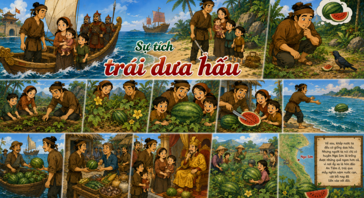 Truyện cổ tích Sự tích trái dưa hấu